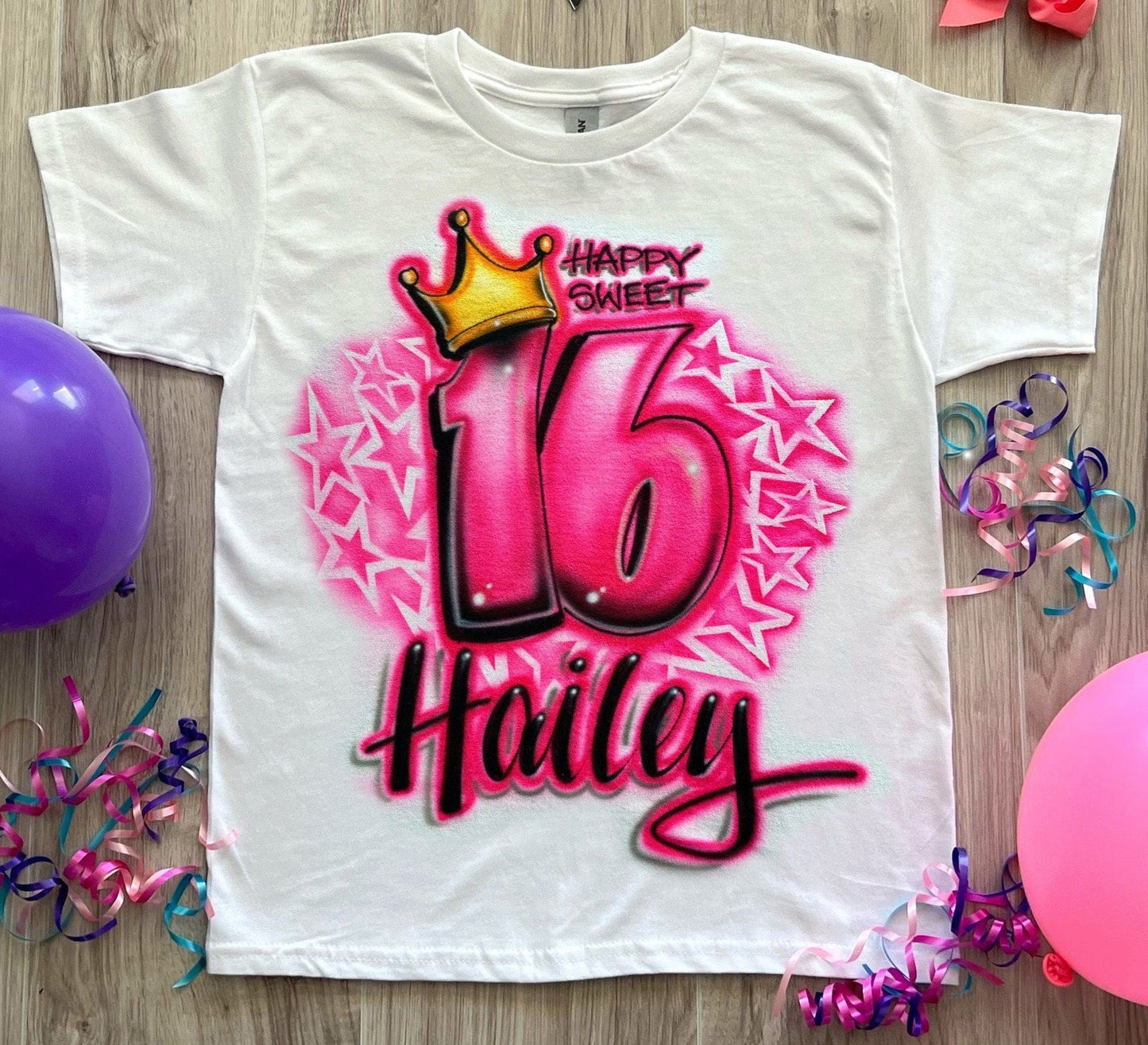 10th Birthday Girl Airbrush Shirt - Bluegrass Airbrush