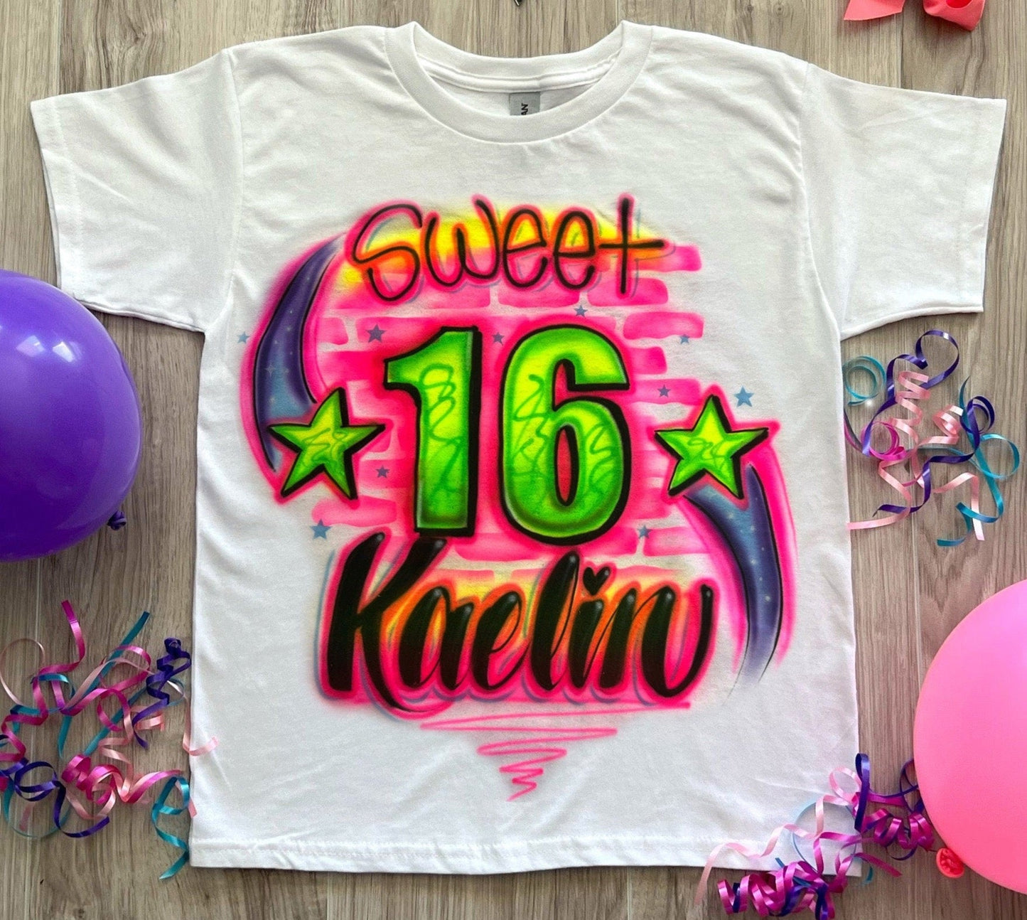 10th Birthday Girl Airbrush Shirt - Bluegrass Airbrush