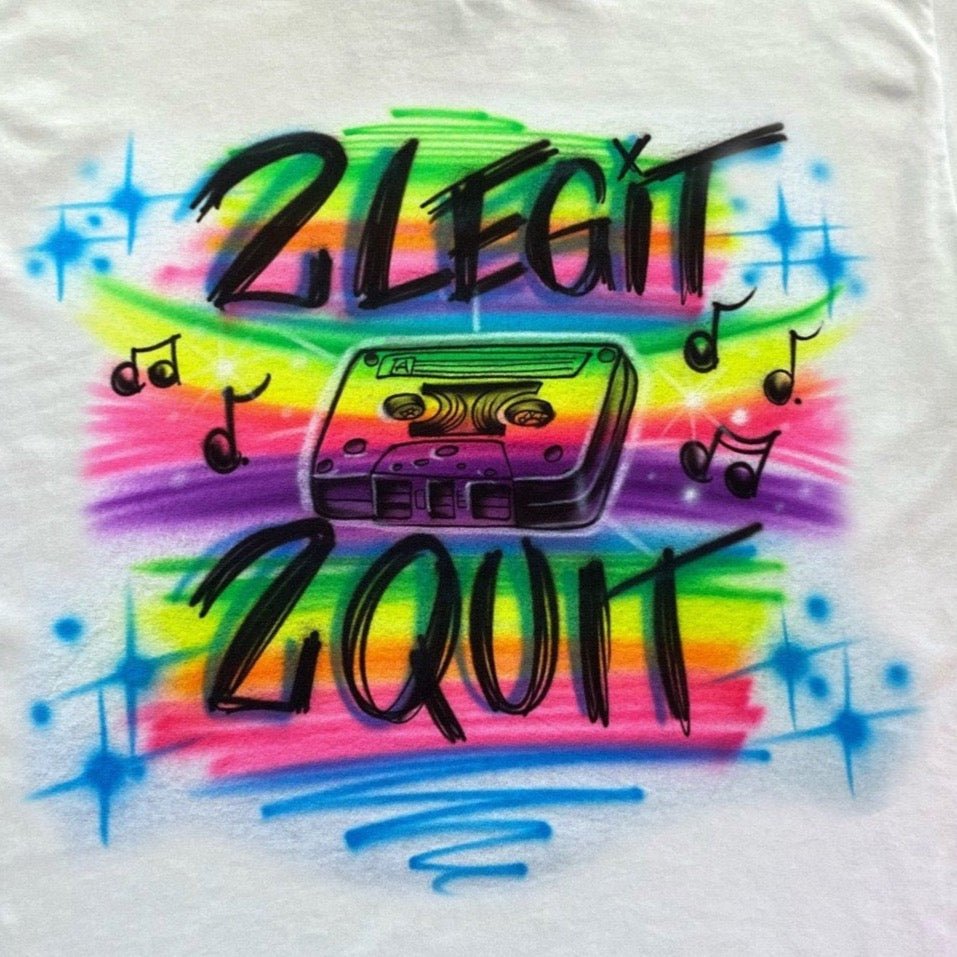 2 Legit To Quit Airbrush Shirt - Bluegrass Airbrush