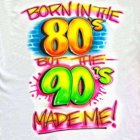 80s 90 Party Airbrush Hip Hop T shirt - Bluegrass Airbrush