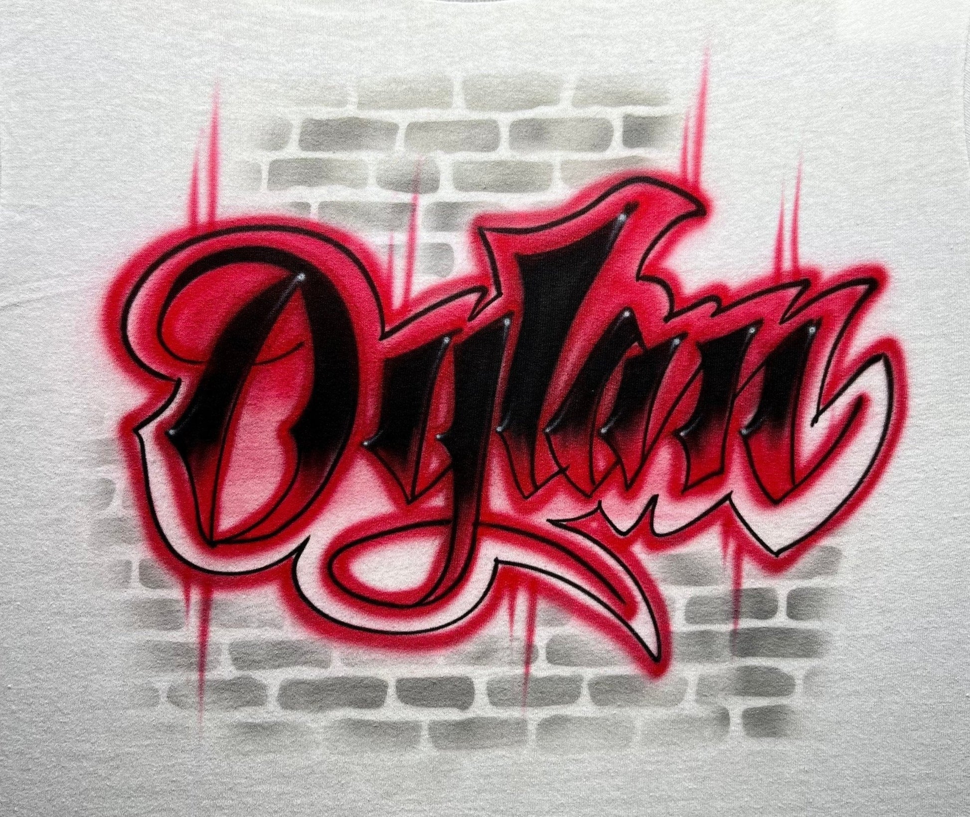 80s 90s Graffiti Name Airbrush T Shirt - Bluegrass Airbrush