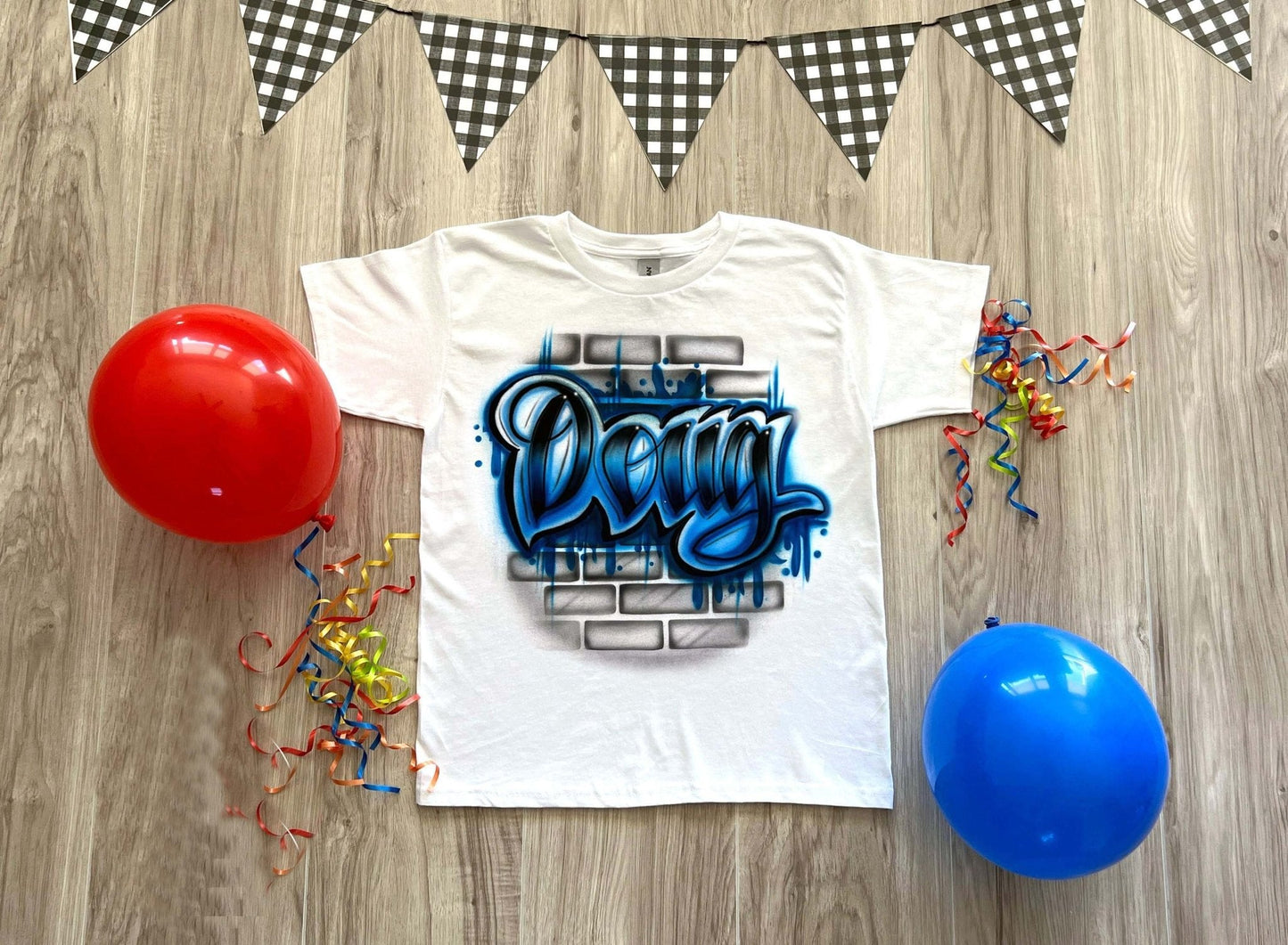 80s 90s Graffiti Name Airbrush T Shirt - Bluegrass Airbrush