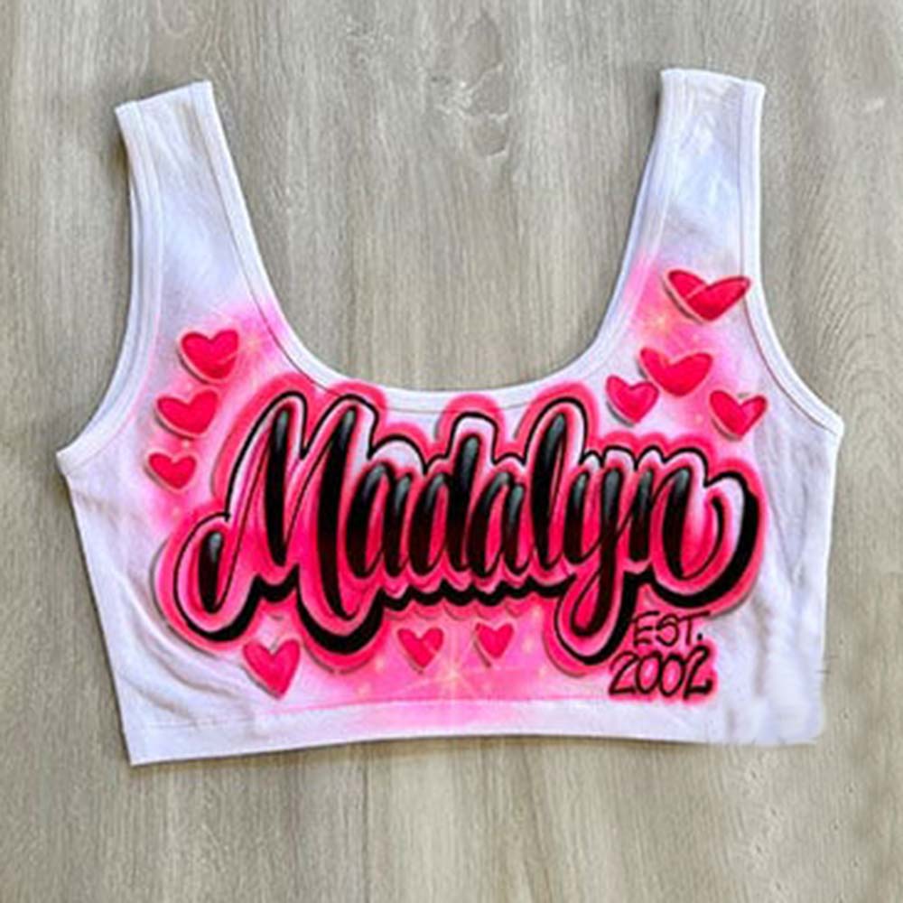 Airbrush Crop Top | Airbrush Shirt | Airbrush T Shirt - Bluegrass Airbrush