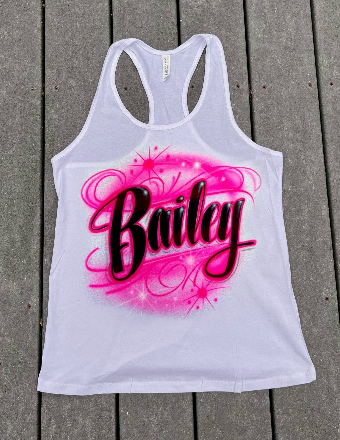 Airbrush Racerback Tank Top | Crop Top | T Shirt - Bluegrass Airbrush