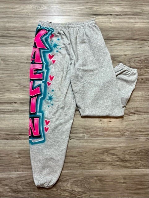 Airbrush Sweatpants Print Name - Bluegrass Airbrush