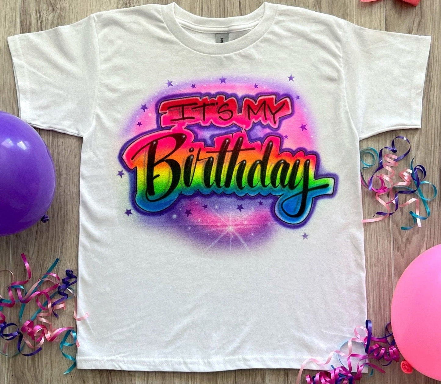 Airbrush T Shirt It's My Birthday - Bluegrass Airbrush