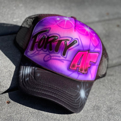 Airbrush Trucker Hat with name - Bluegrass Airbrush