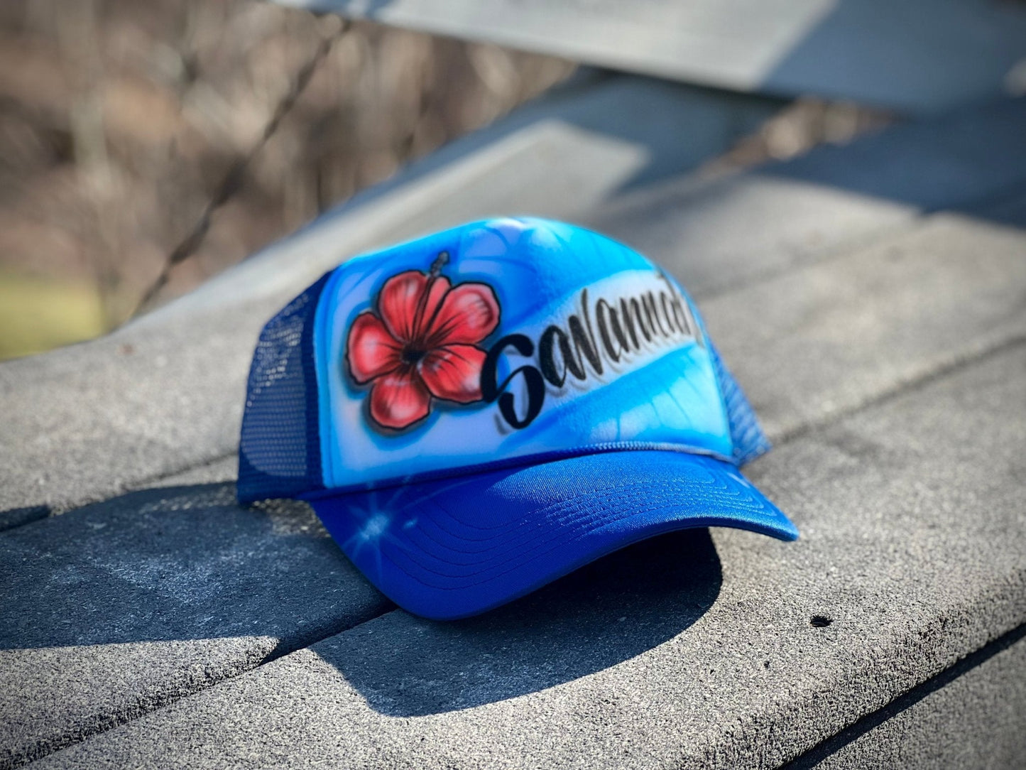 Airbrush Trucker Hat with name - Bluegrass Airbrush