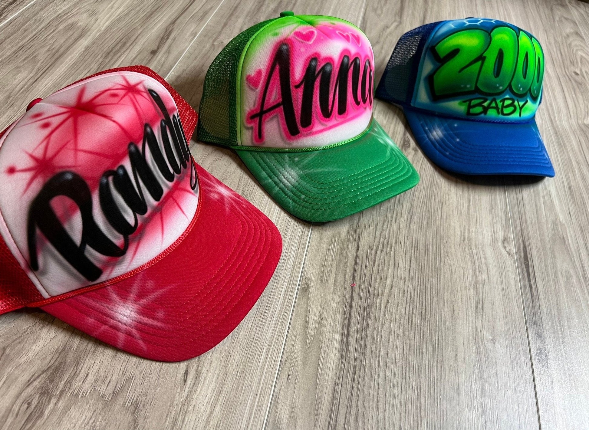 Airbrush Trucker Hat with Name - Bluegrass Airbrush