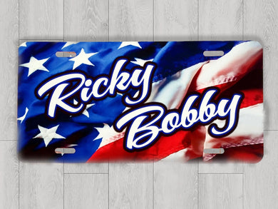 American Flag Front License Plate - Bluegrass Airbrush