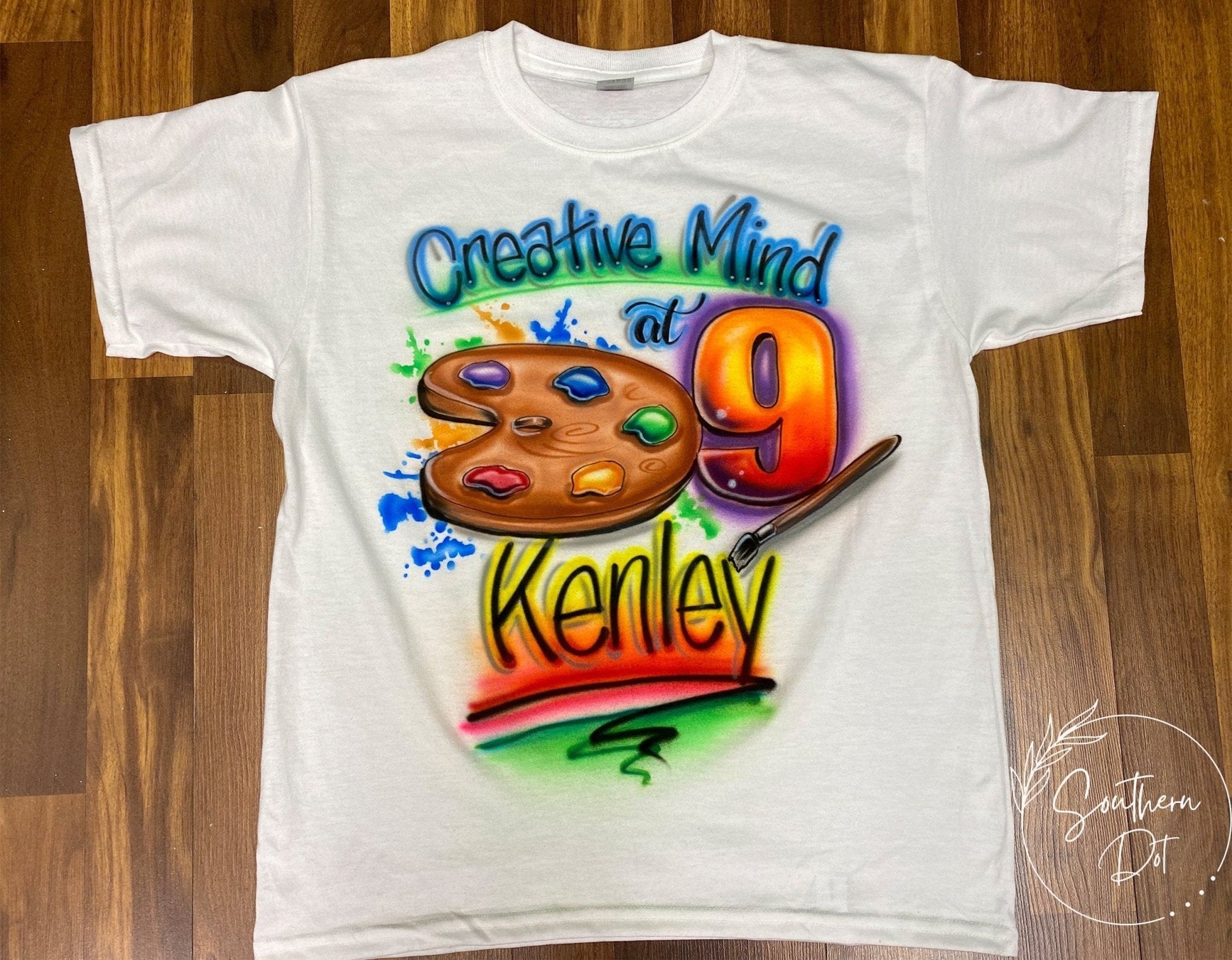 Art Birthday T Shirt | Art Party | Artist T Shirt - Bluegrass Airbrush