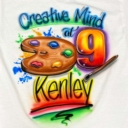 Art Birthday T Shirt | Art Party | Artist T Shirt - Bluegrass Airbrush