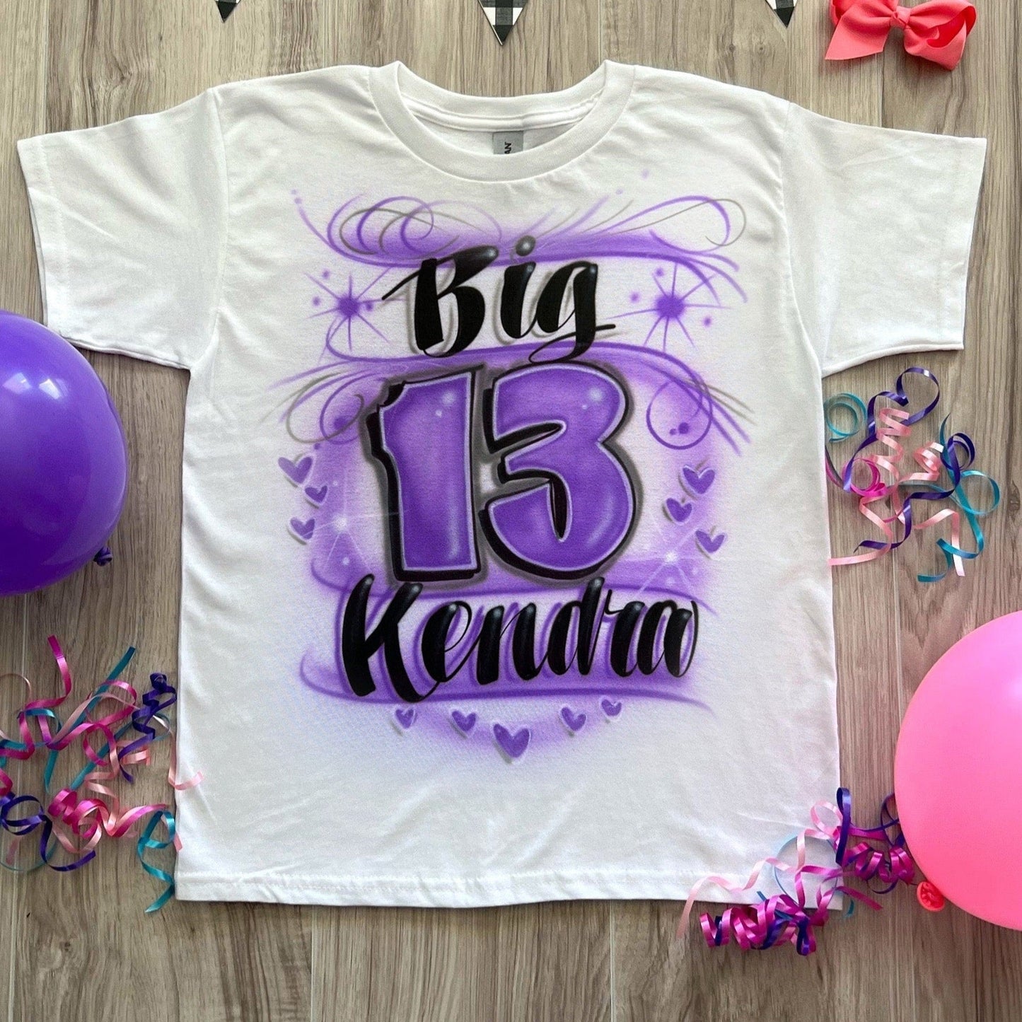 Big 13 Birthday Shirt | 13th Birthday Shirt | Officially a Teenager Shirt - Bluegrass Airbrush