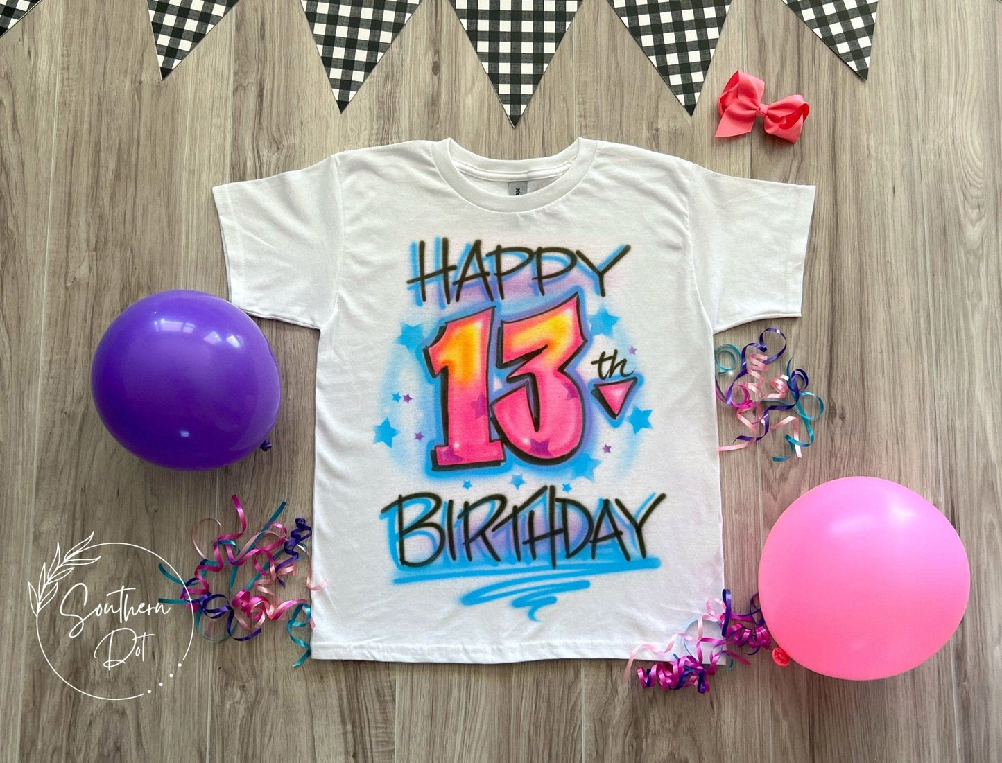 Big 13 Birthday Shirt | 13th Birthday Shirt | Officially a Teenager Shirt - Bluegrass Airbrush