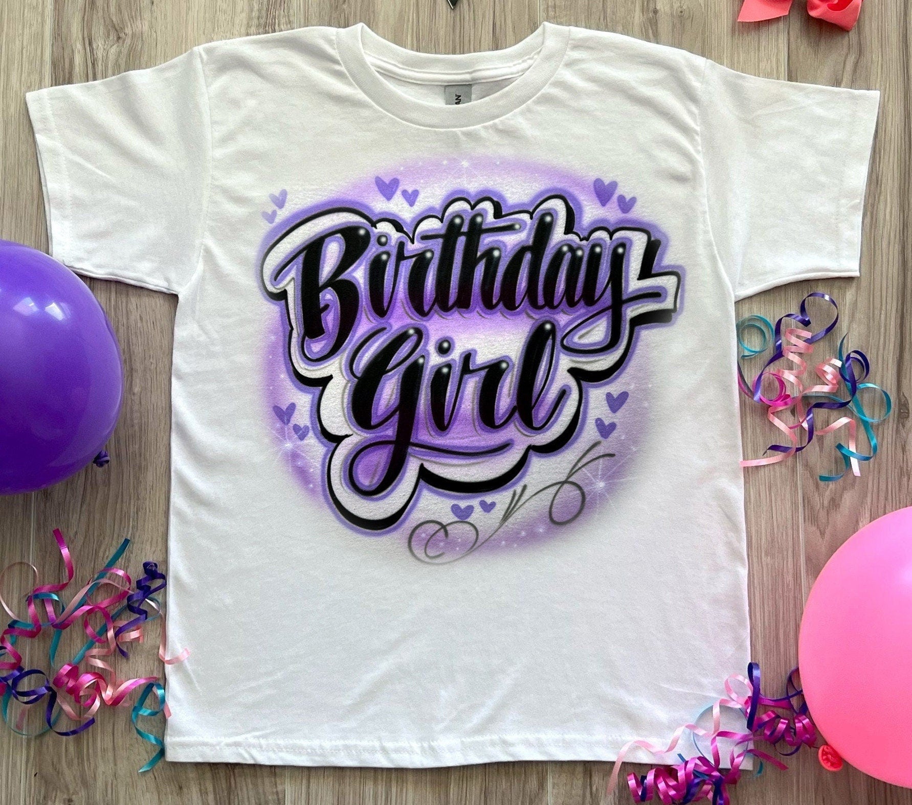 Birthday Girl T shirt Airbrush - Bluegrass Airbrush