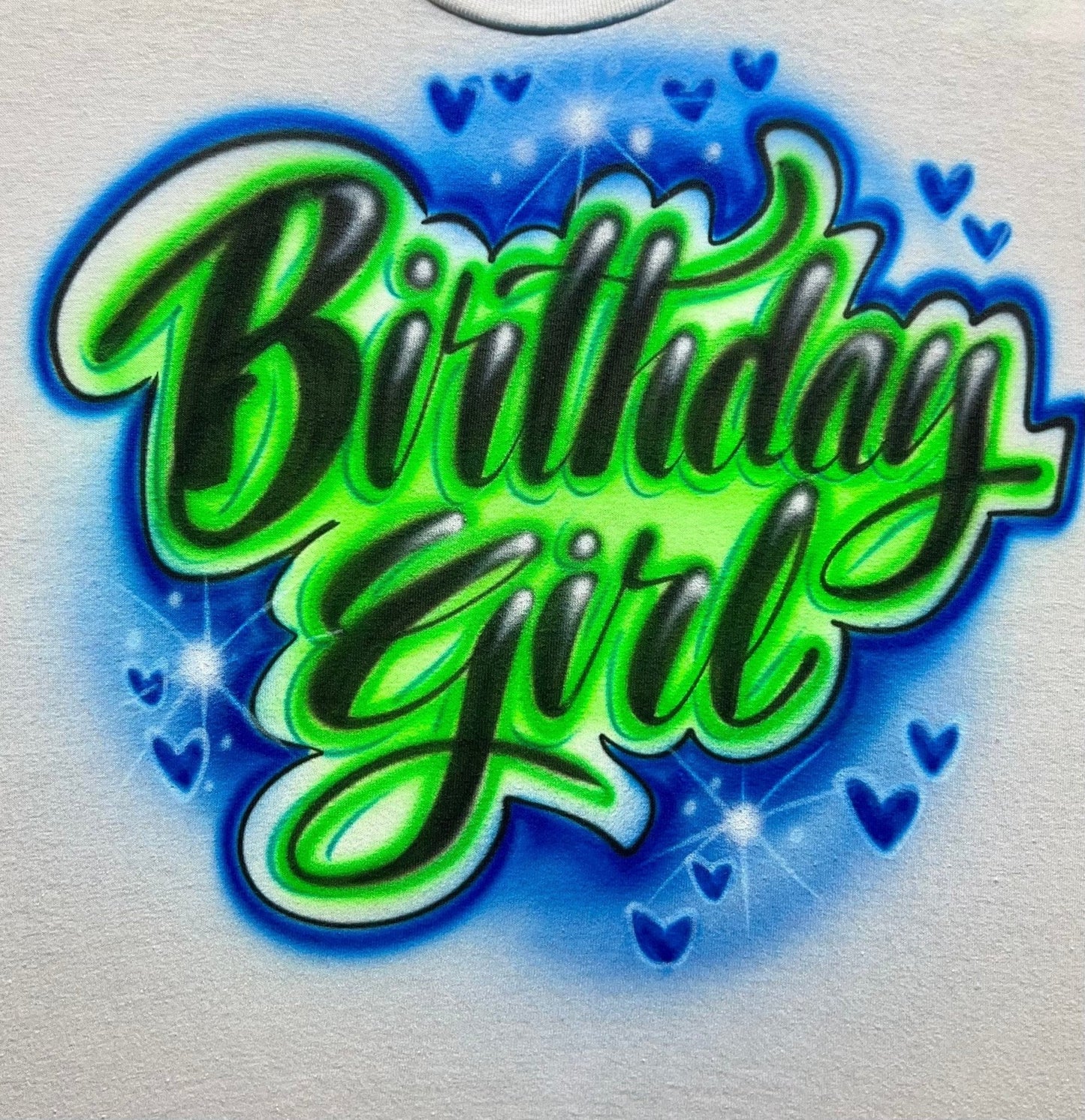 Birthday Girl T shirt Airbrush - Bluegrass Airbrush