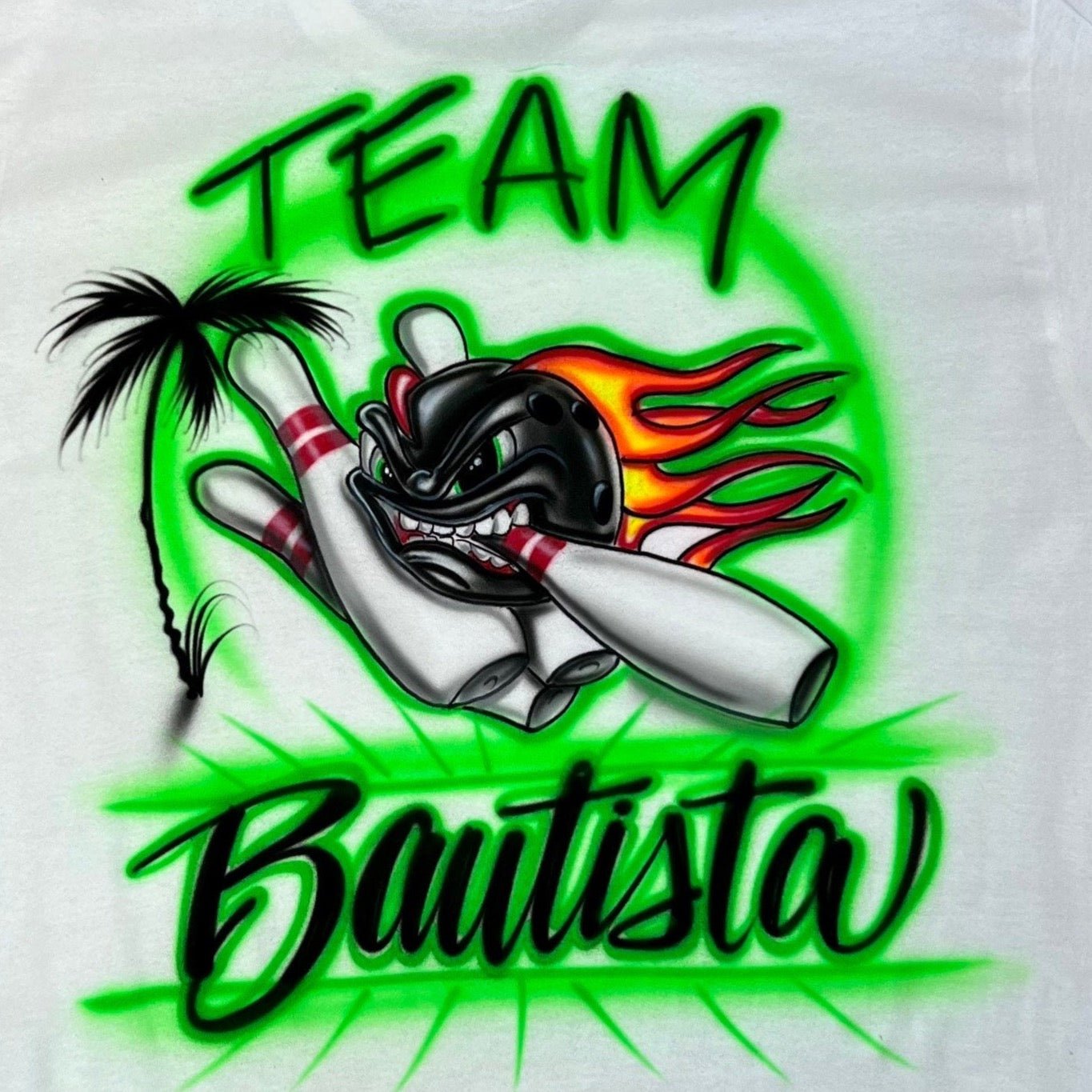 Bowling Team Airbrush Shirt - Bluegrass Airbrush