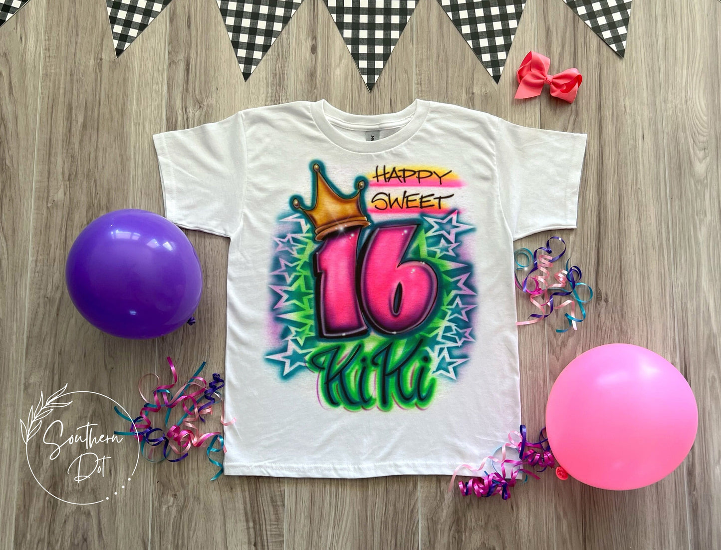 Sweet Sixteen Birthday Airbrush Shirt