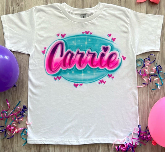 Script name Airbrush T shirt
