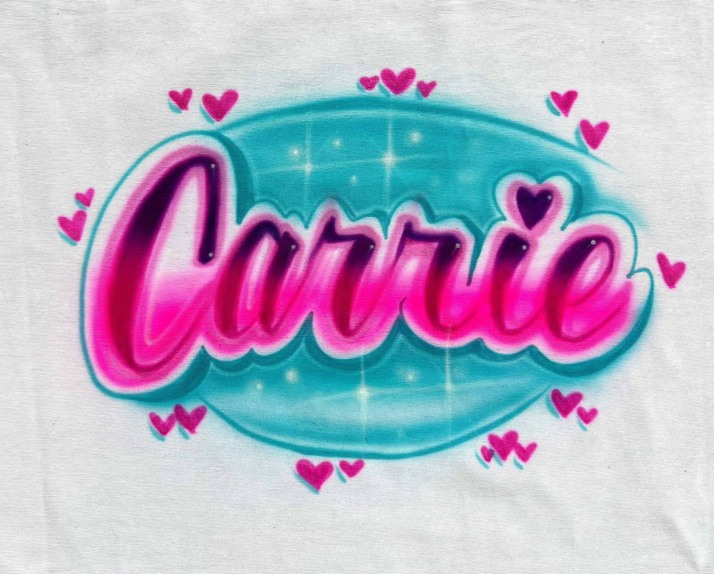 Script name Airbrush T shirt