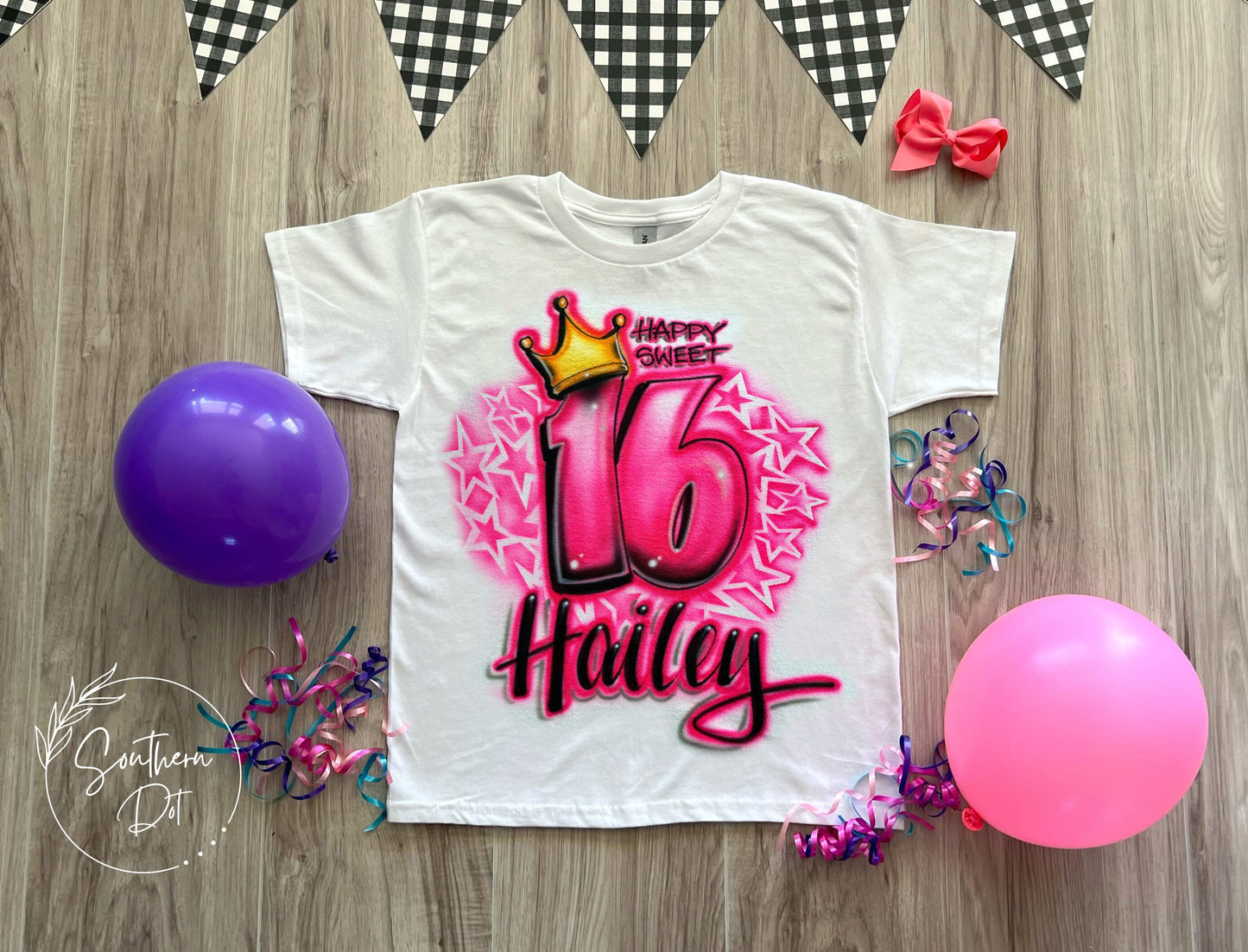 Sweet Sixteen Birthday Airbrush Shirt