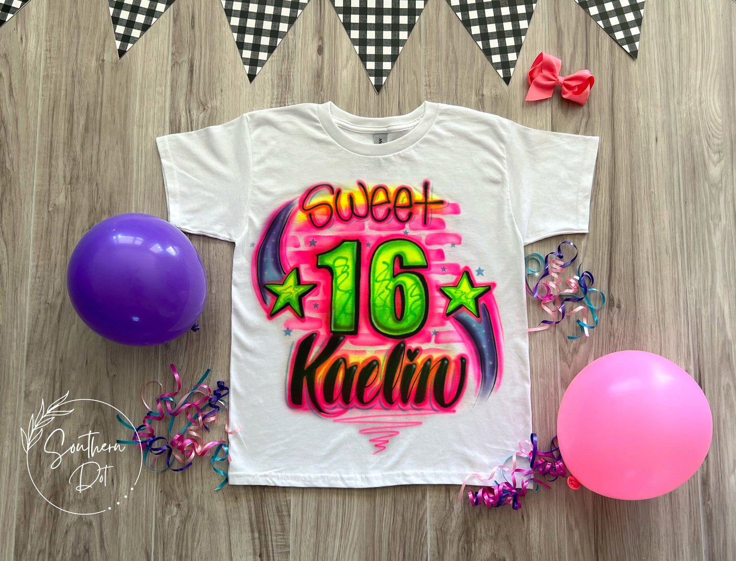 Sweet Sixteen Birthday Airbrush Shirt