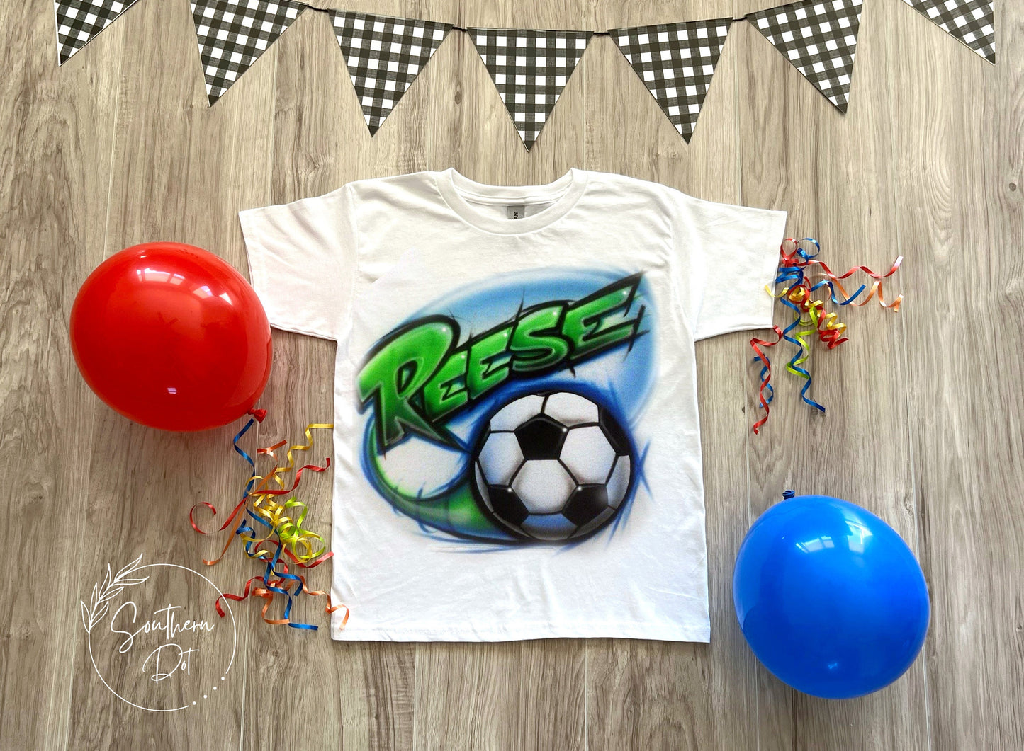 Personalized Soccer Gift Airbrush Shirt