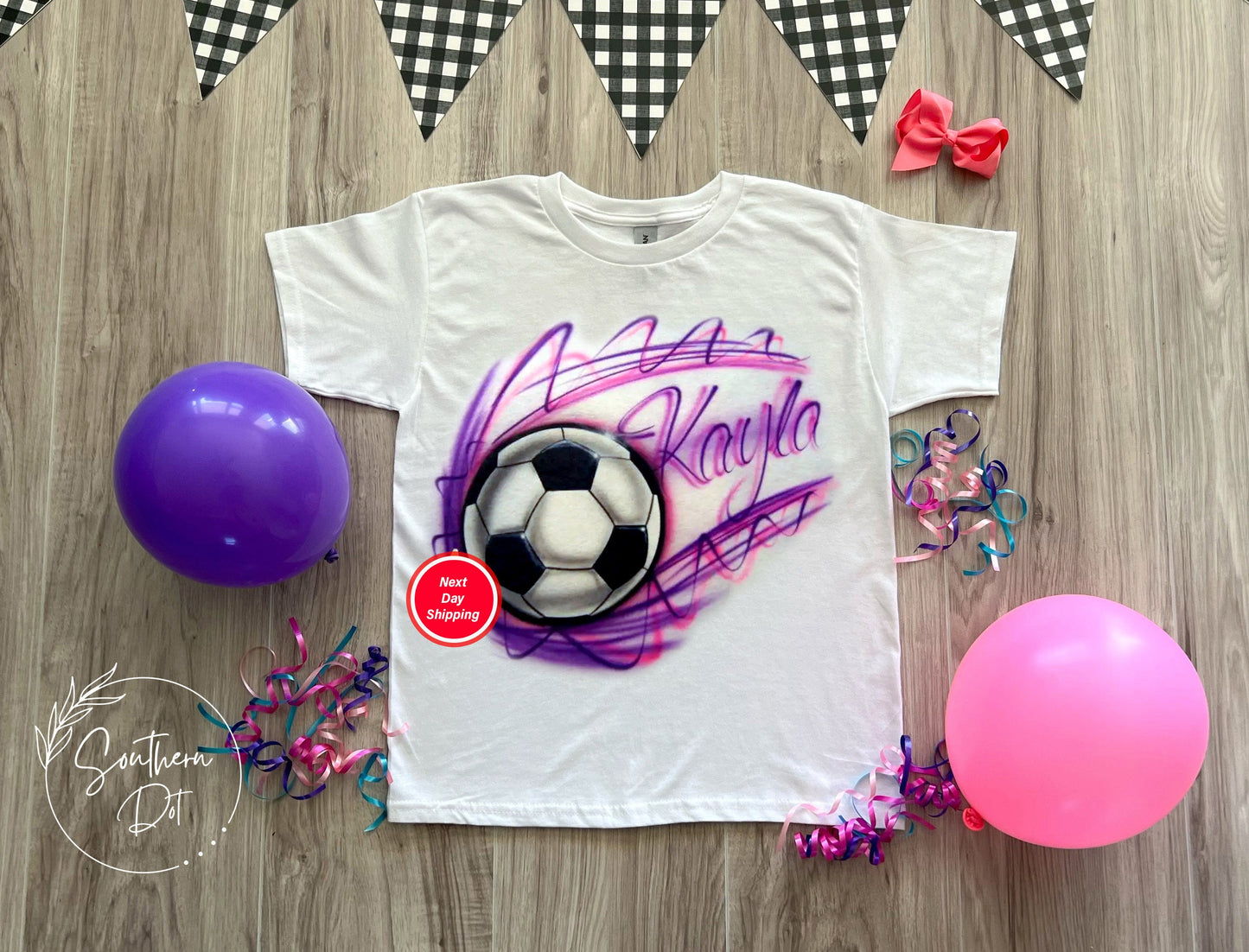 Personalized Soccer Gift Airbrush Shirt