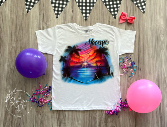 Vacation Airbrush T Shirt | Family Vacation Shirt | Girls Trip Shirt