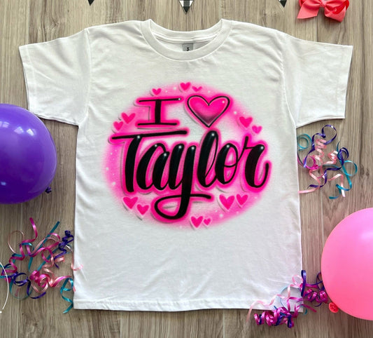 I ❤️ Taylor Swift Concert Airbrush T Shirt