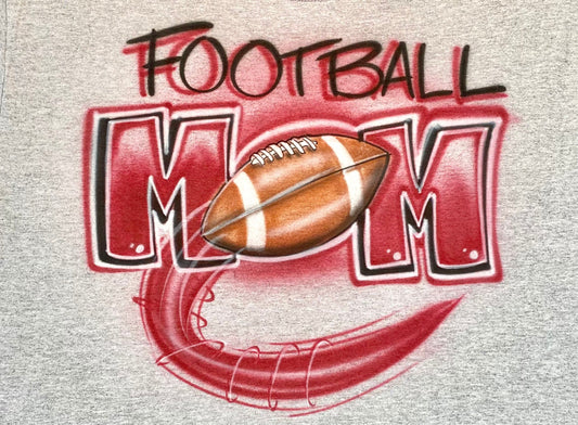 Football Mom Airbrush Shirt - Football Gift