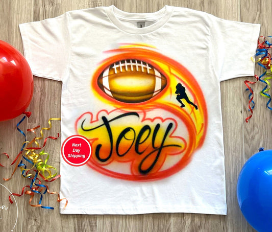 Personalized Football Gift Airbrush Shirt