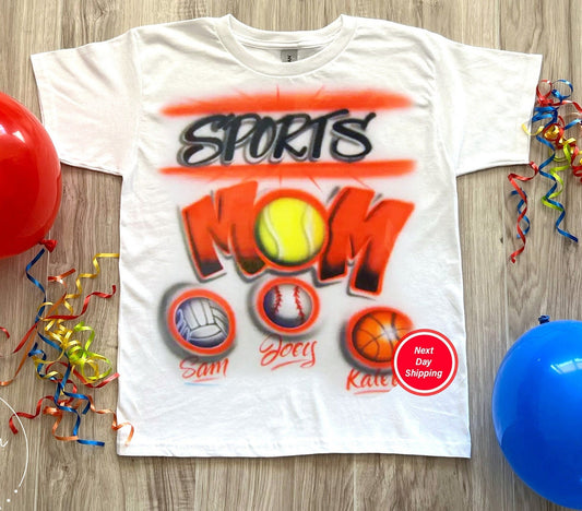 Sports Mom Airbrush Shirt