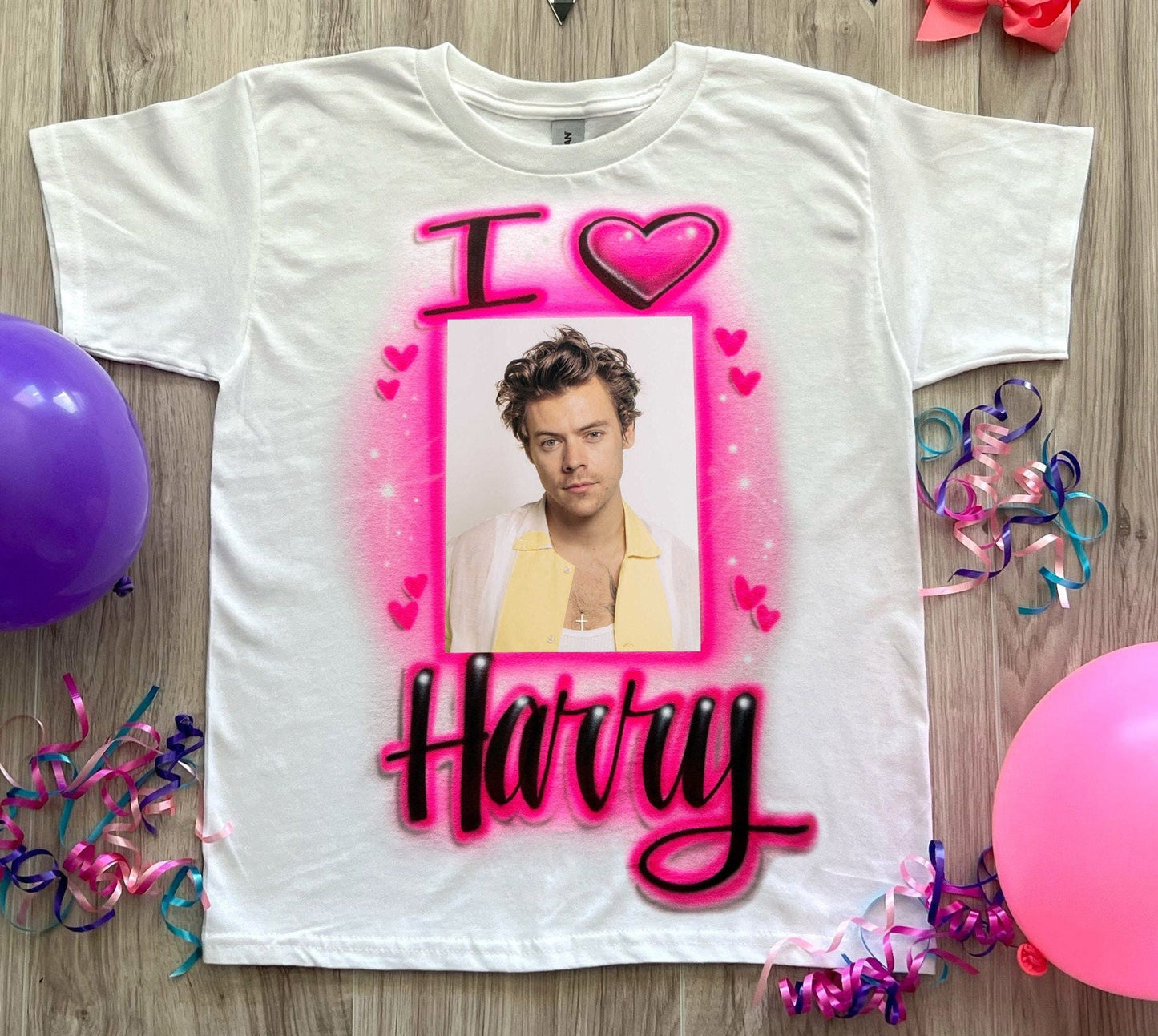 I ❤️ Harry Styles Concert Photo Airbrush T Shirt