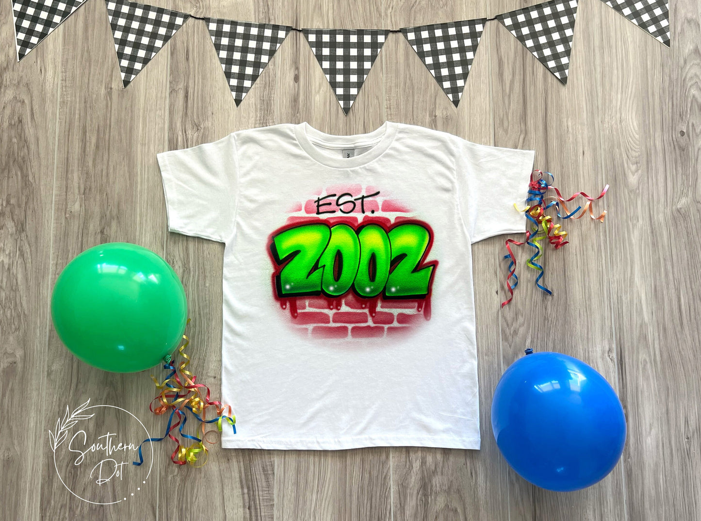 Y2K 2000s Baby T Shirt | Airbrush T Shirt | Spray Paint Shirt