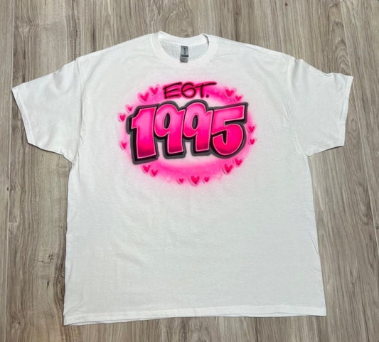 Est Year Custom Airbrush Shirt