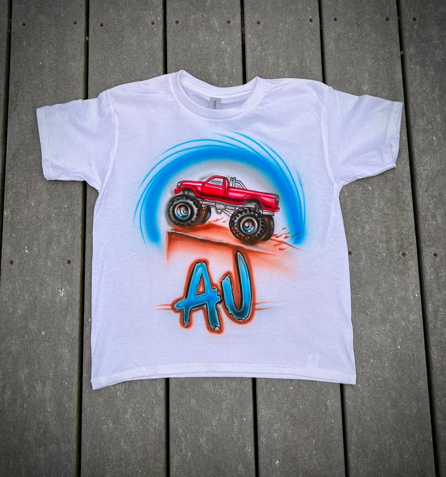 Monster Truck Birthday Shirt - Airbrush T Shirt