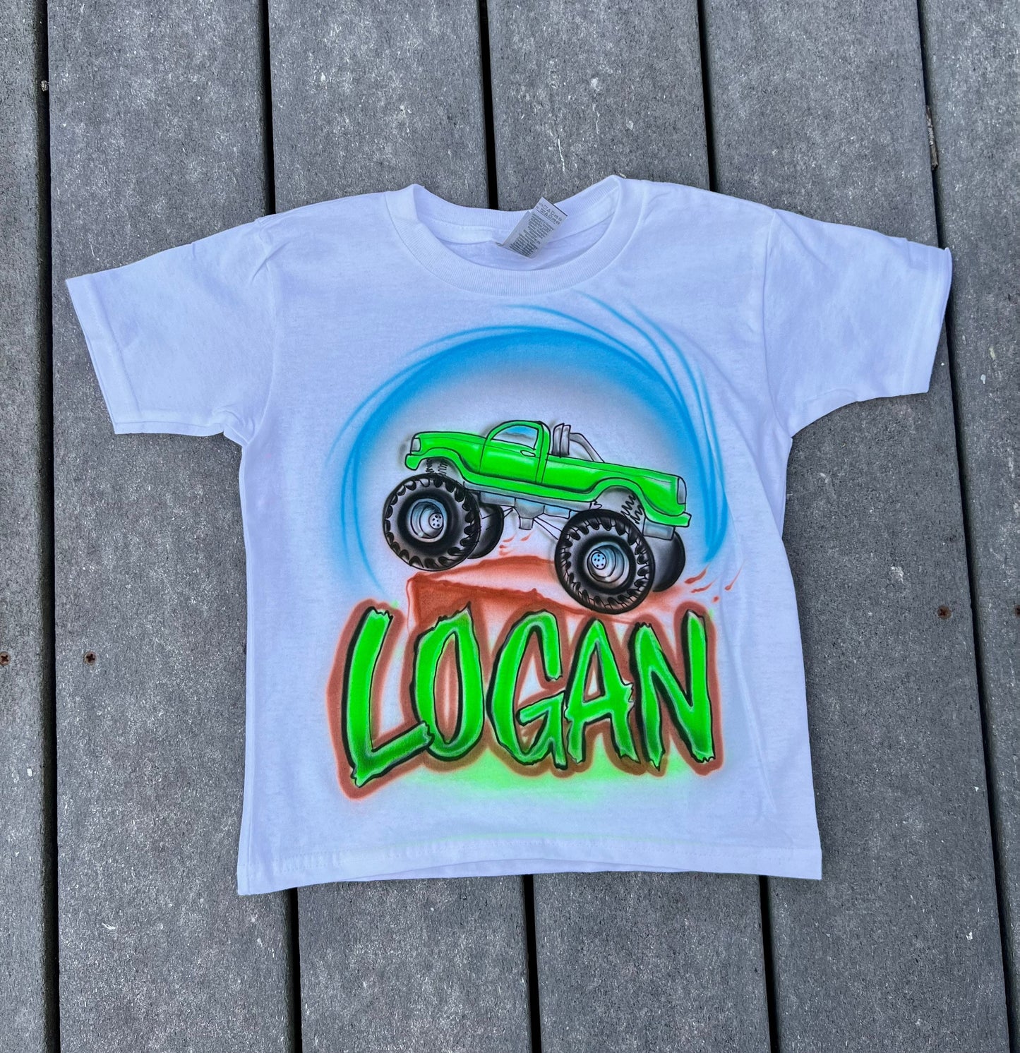 Monster Truck Birthday Shirt - Airbrush T Shirt