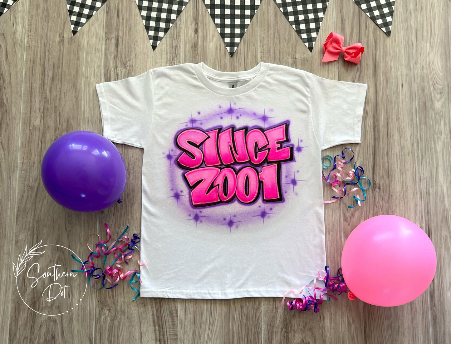 Y2K 2000s Baby T Shirt | Airbrush T Shirt | Spray Paint Shirt