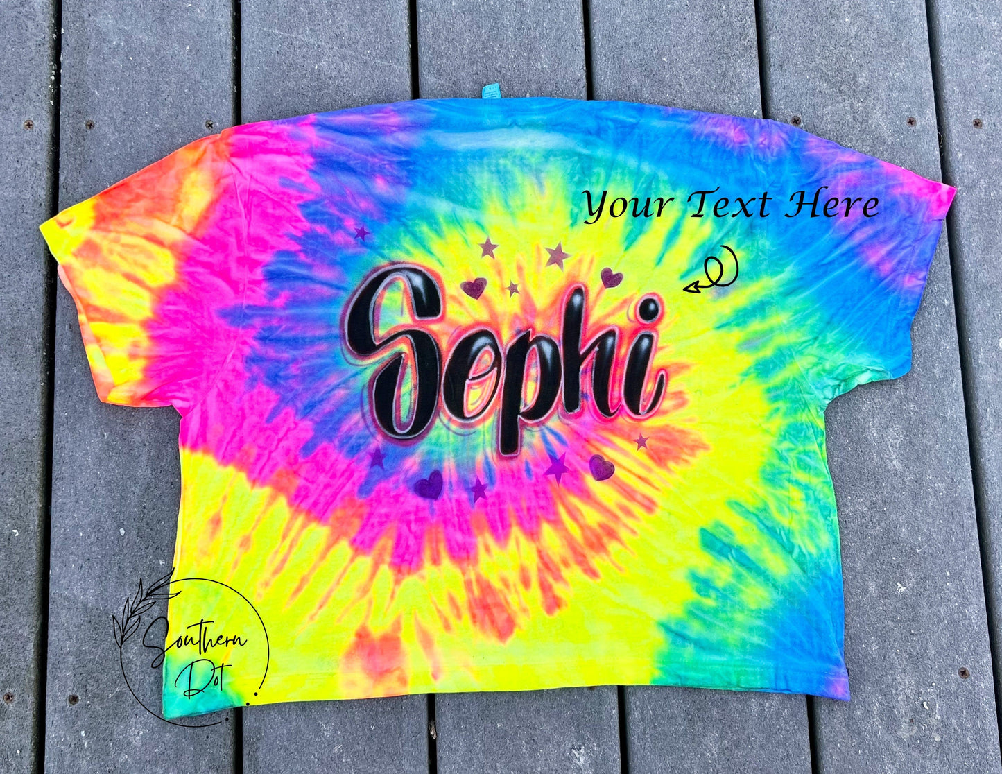 Tie Dye Crop Top for Women | Personalized Crop Top | Airbrush Crop Top