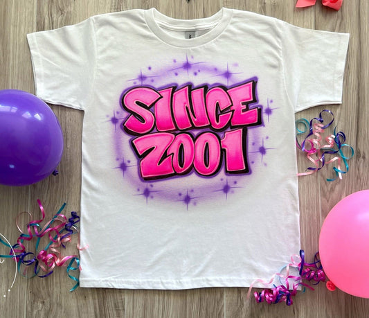 Y2K 2000s Baby T Shirt | Airbrush T Shirt | Vintage 2000 Shirt