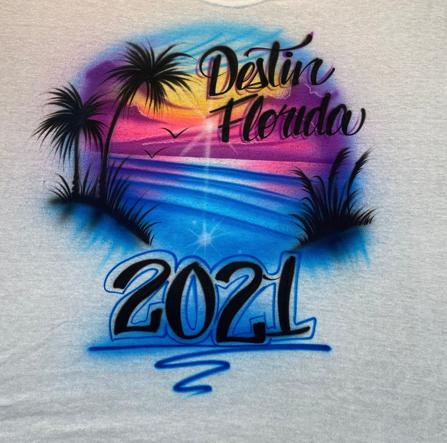 Florida Vacation Airbrush T Shirt | Family Vacation Shirts | Beach Vacation