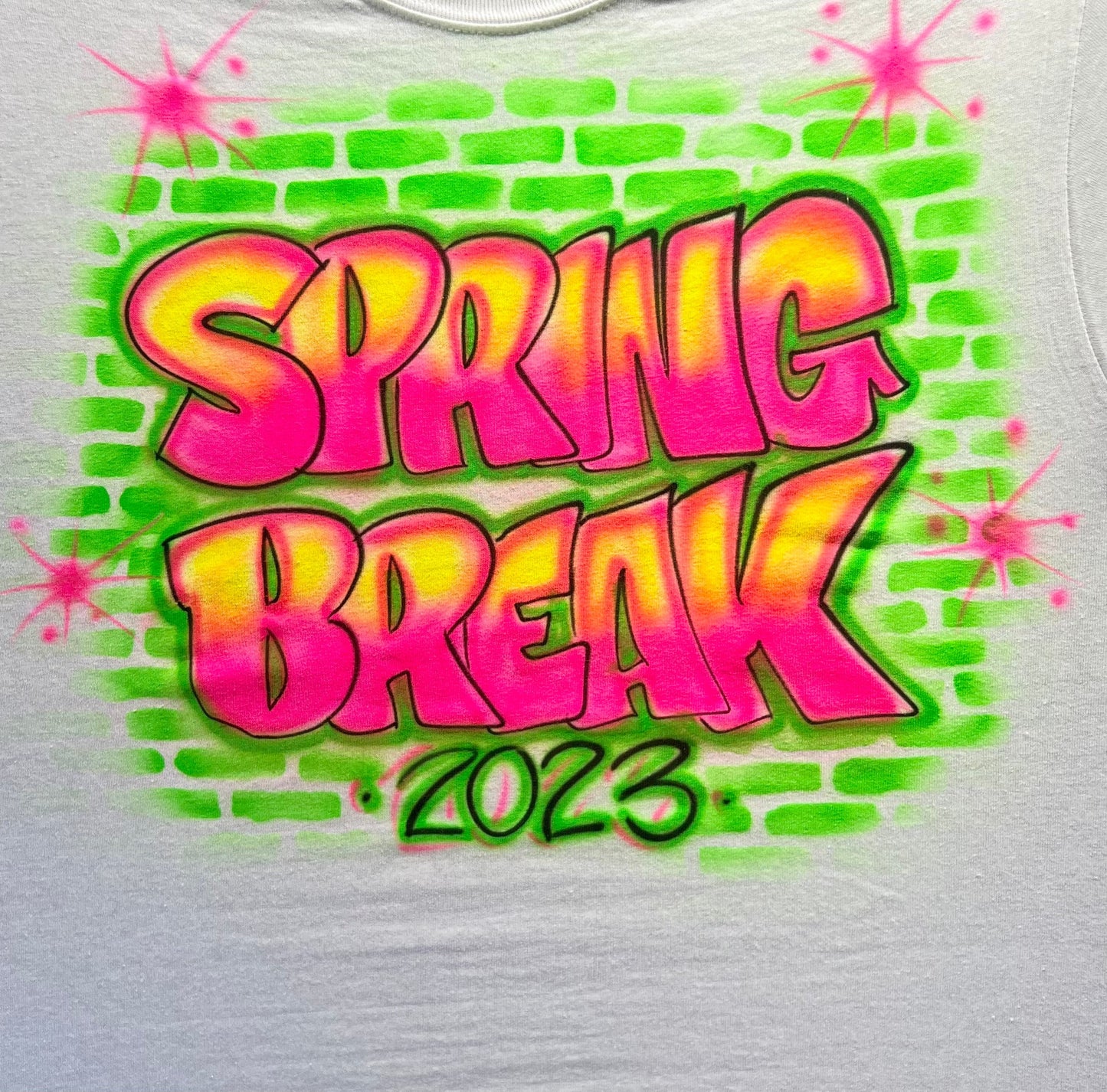 Spring Break 2023  Vacation Airbrush T Shirt | Girls Trip Shirt | Custom Vacation Shirt