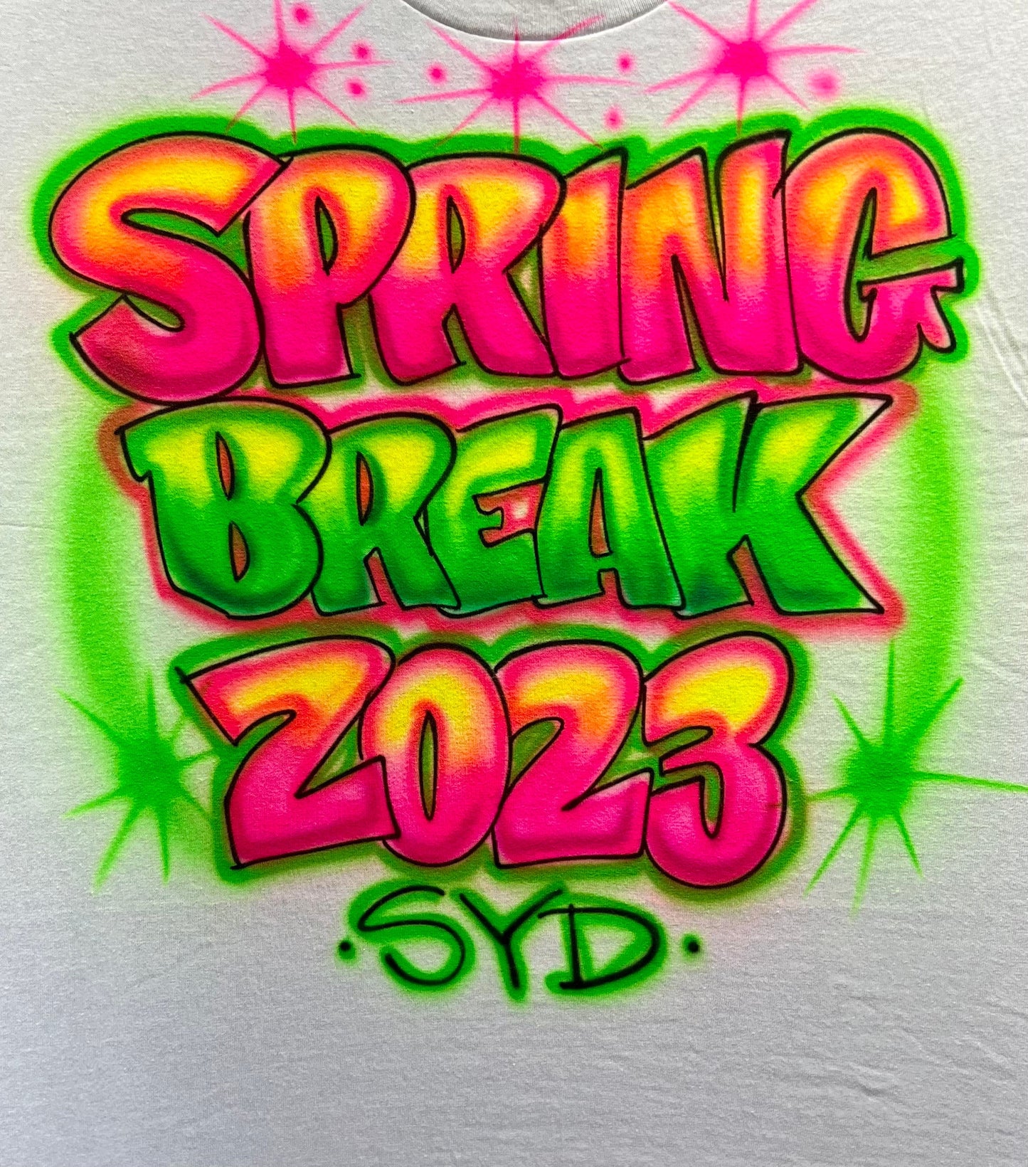 Spring Break 2023  Vacation Airbrush T Shirt | Girls Trip Shirt | Custom Vacation Shirt