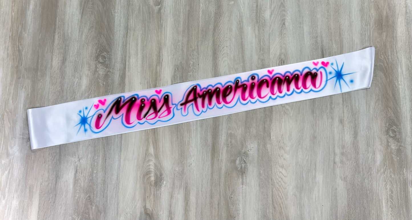 Custom Pageant Sash | Personalized Pageant Sash | Miss America