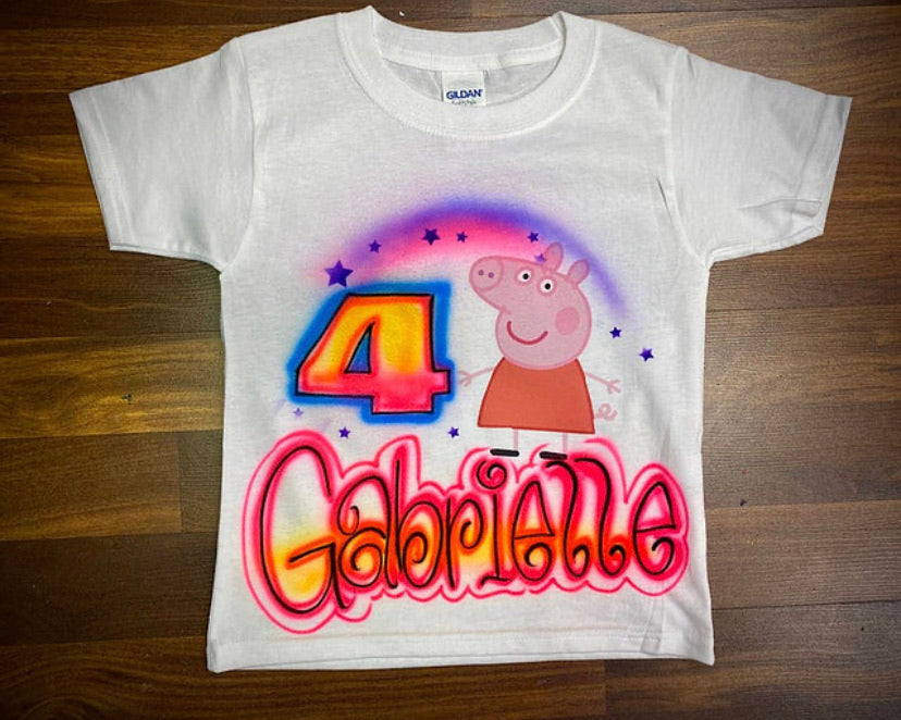 peppa pig 4th birthday shirt